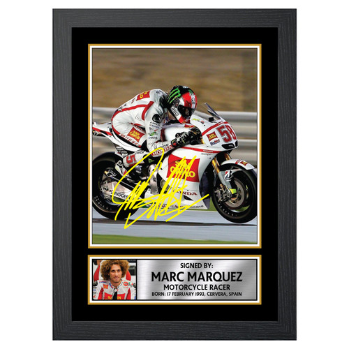 Marco Simoncelli M517 Motor Racer Printed Autograph Poster Print Photo Signature Gift