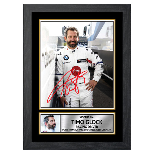 Timo Glock Motor Racer Printed Autograph Poster Print Photo Signature Gift