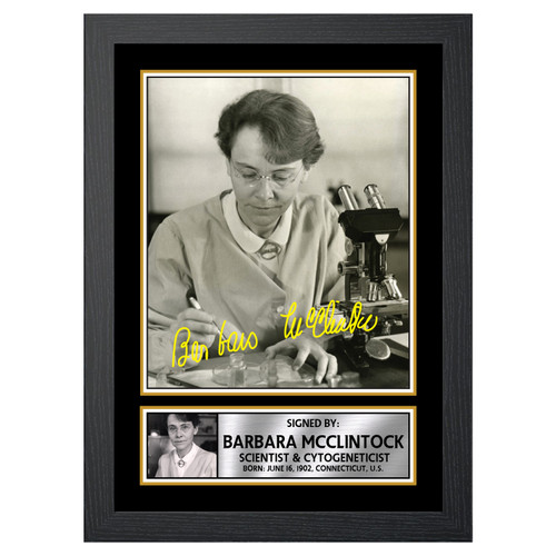 Barbara McClintock Scientist printed autograph poster print