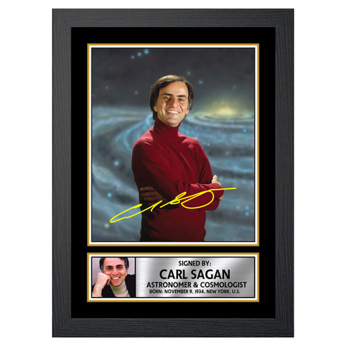 Carl Sagan Scientist printed autograph poster print