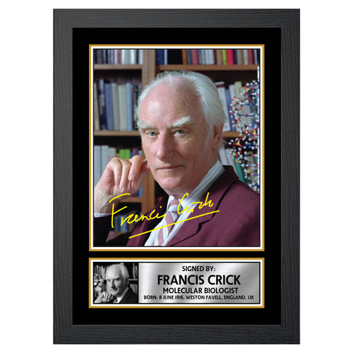 Francis Crick Scientist printed autograph poster print