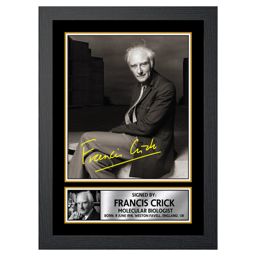 Francis Crick Scientist printed autograph poster print