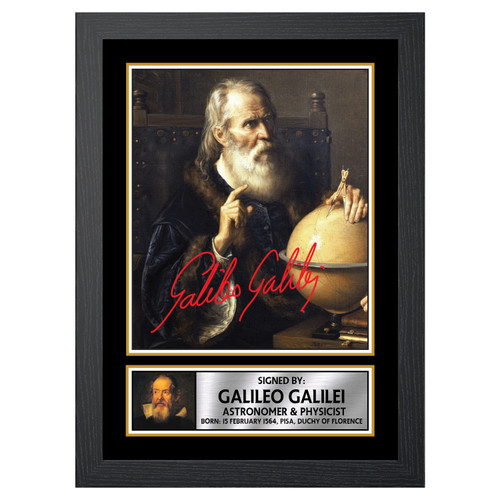 Galileo Galilei M427 Scientist Printed Autograph Poster Print Photo Signature Gift
