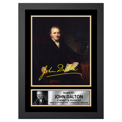 John Dalton Scientist Printed Autograph Poster Print Photo Signature Gift