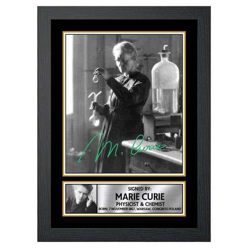 Marie Curie Scientist printed autograph poster print