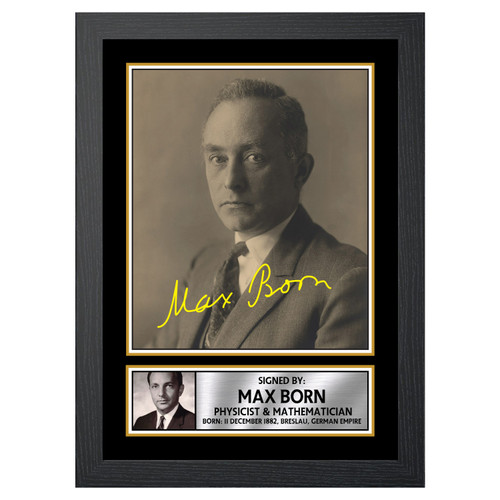 Max Born Scientist printed autograph poster print
