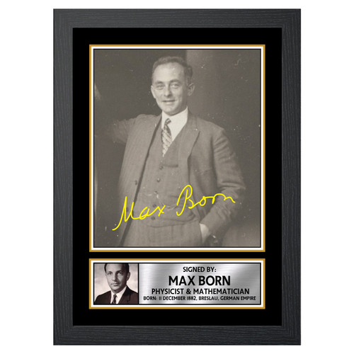 Max Born Scientist printed autograph poster print