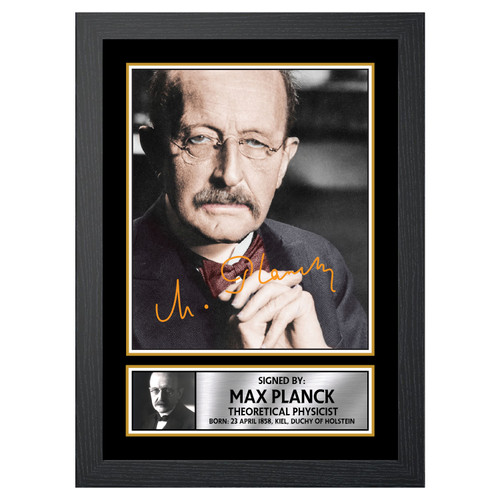 Max Planck Scientist printed autograph poster print