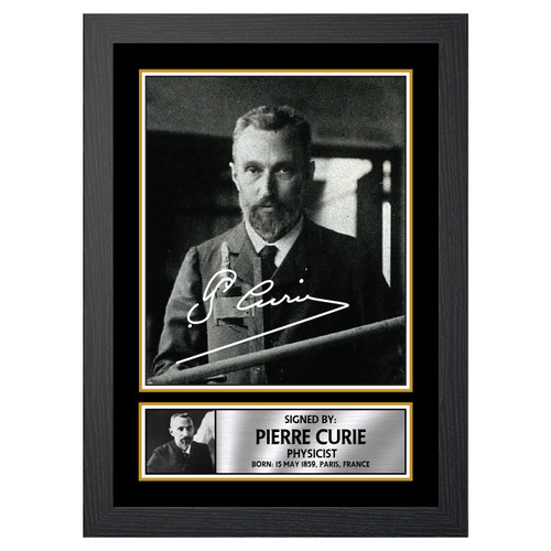 Pierre Curie Scientist printed autograph poster print