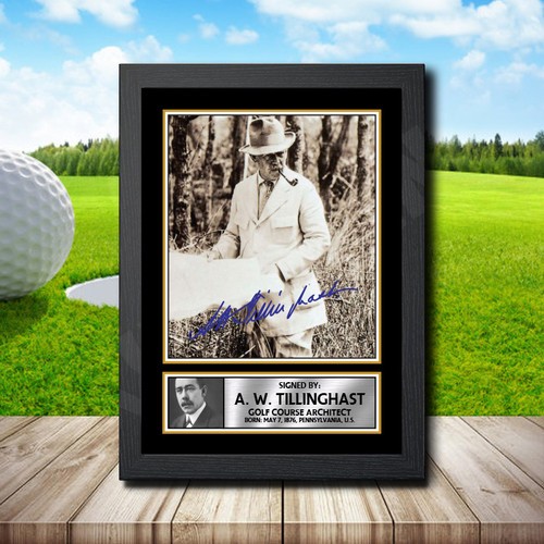 A.W. Tillinghast Sign Golf printed autograph poster print