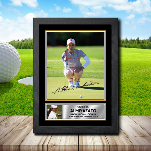 Ai Miyazato Golf printed autograph poster print