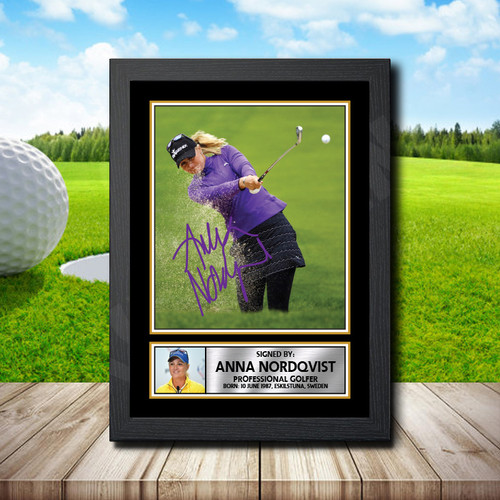 Anna Nordqvist Golf printed autograph poster print
