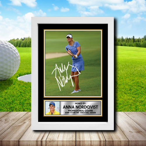 Anna Nordqvist 2 Golf printed autograph poster print