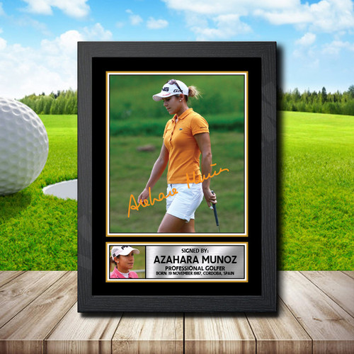 Azahara Mu¤oz 2 Golf printed autograph poster print