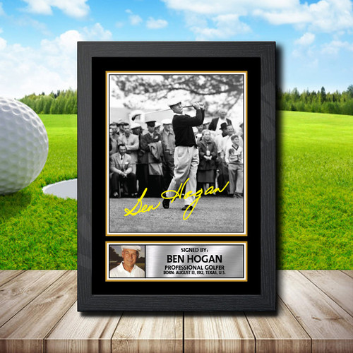 Ben Hogan Golf printed autograph poster print