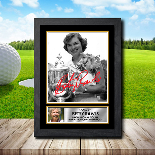 Betsy Rawls Golf printed autograph poster print