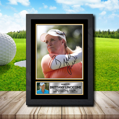 Brittany Lincicome Golf printed autograph poster print