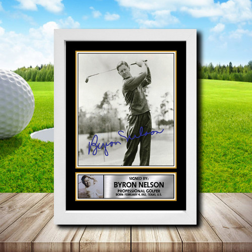 Byron Nelson 2 Golf printed autograph poster print