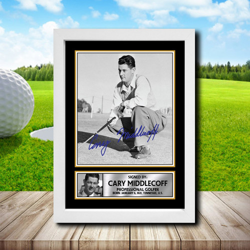 Cary Middlecoff 2 Golf printed autograph poster print