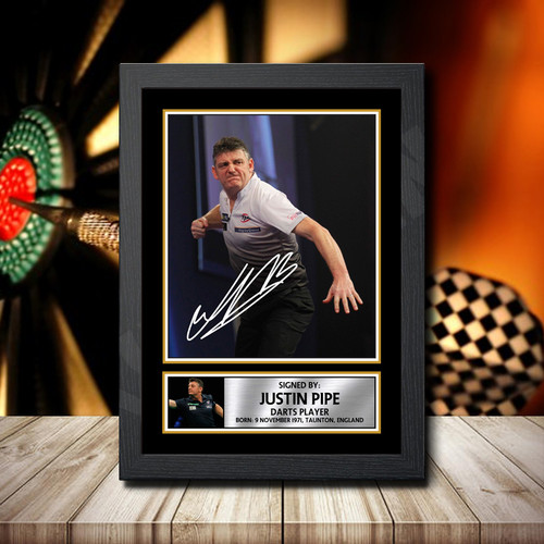 Justin Pipe printed autograph poster print