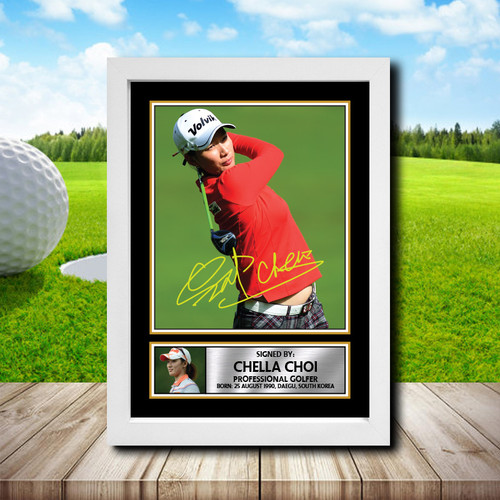 Chella Choi 2 Golf printed autograph poster print