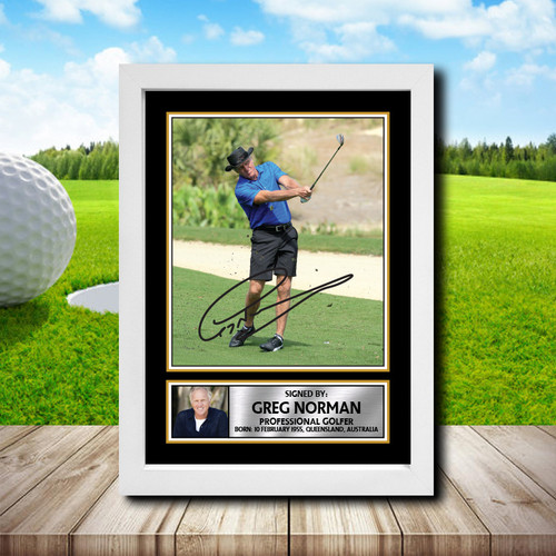 Greg Norman 2 Golf printed autograph poster print