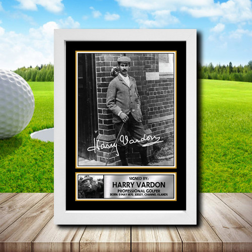 Harry Vardon 2 Golf printed autograph poster print