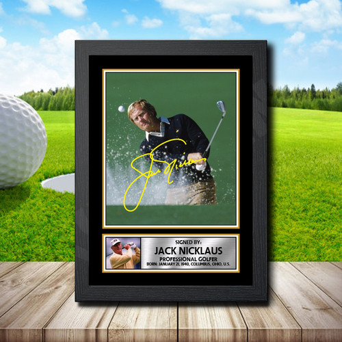 Jack Nicklaus Golf printed autograph poster print