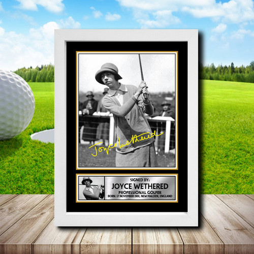Joyce Wethered 2 Golf printed autograph poster print