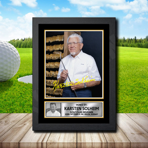 Karsten Solheim Golf printed autograph poster print