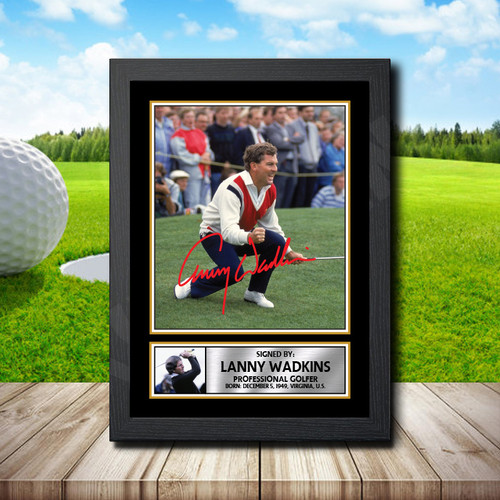 Lanny Wadkins Golf printed autograph poster print
