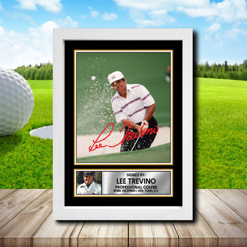 Lee Trevino 2 Golf printed autograph poster print