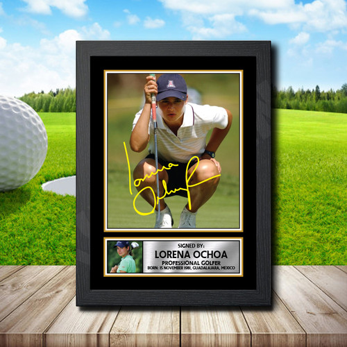 Lorena Ochoa Golf printed autograph poster print