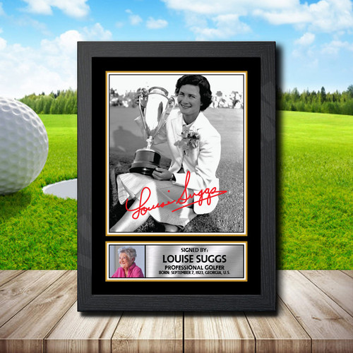 Louise Suggs Golf printed autograph poster print