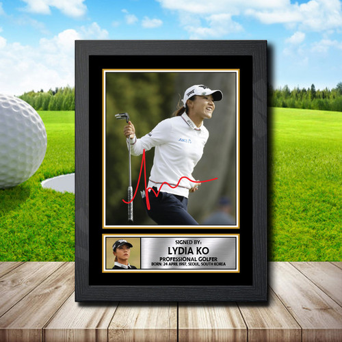 Lydia Ko Golf printed autograph poster print