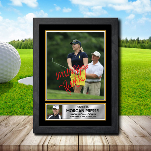 Morgan Pressel Golf printed autograph poster print