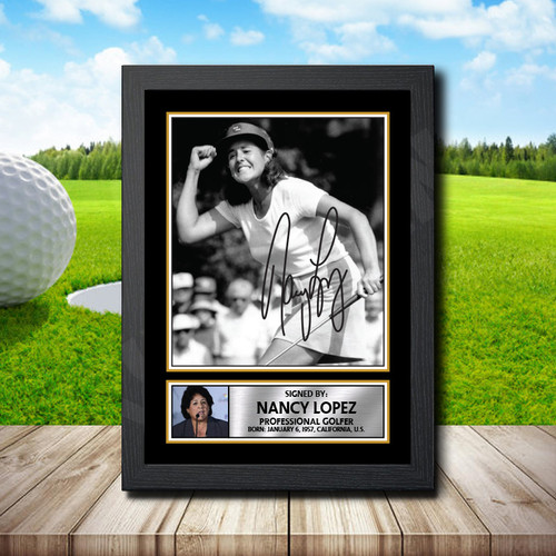 Nancy Lopez Golf printed autograph poster print