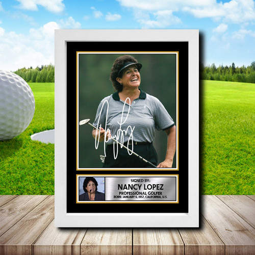 Nancy Lopez 2 Golf printed autograph poster print