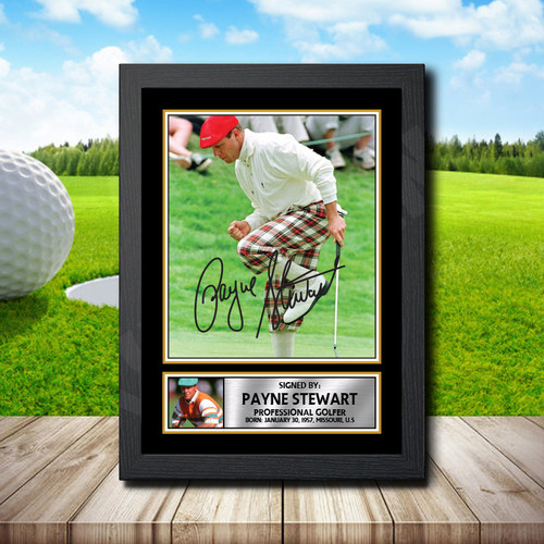 Payne Stewart Golf printed autograph poster print