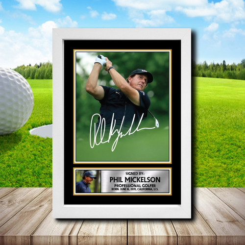 Phil Mickelson 2 Golf printed autograph poster print