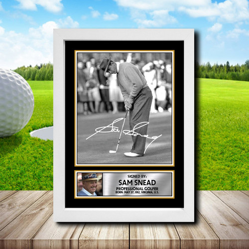 Sam Snead 2 Golf printed autograph poster print