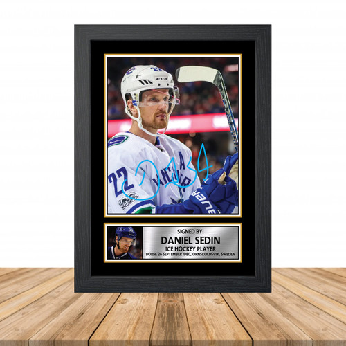 Daniel Sedin Ice Hockey printed autograph poster print