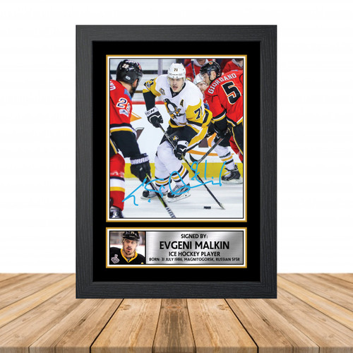 Evgeni Malkin Ice Hockey printed autograph poster print