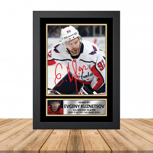 Evgeny Kuznetsov Ice Hockey printed autograph poster print