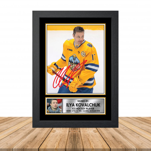 Ilya Kovalchuk Ice Hockey printed autograph poster print