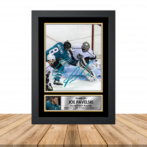 Joe Pavelski 2 Ice Hockey printed autograph poster print