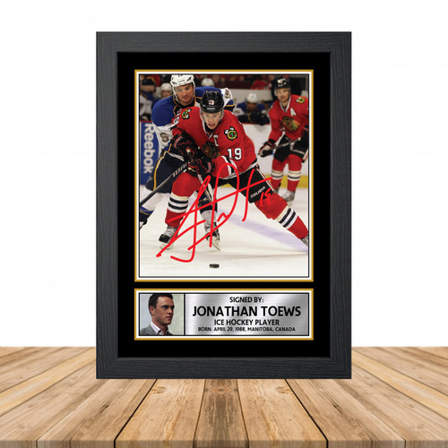 Jonathan Toews 2 Ice Hockey printed autograph poster print