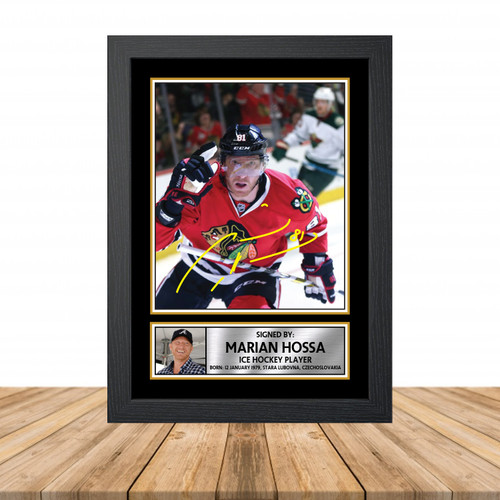 Marian Hossa 2 Ice Hockey printed autograph poster print