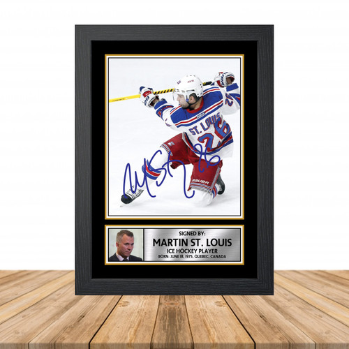 Martin St. Louis Ice Hockey printed autograph poster print