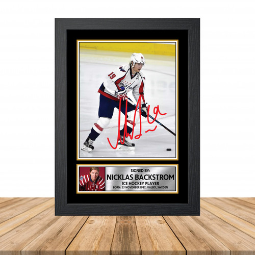 Nicklas Backstrom 2 Ice Hockey Printed Autograph Poster Print Photo Signature Gift